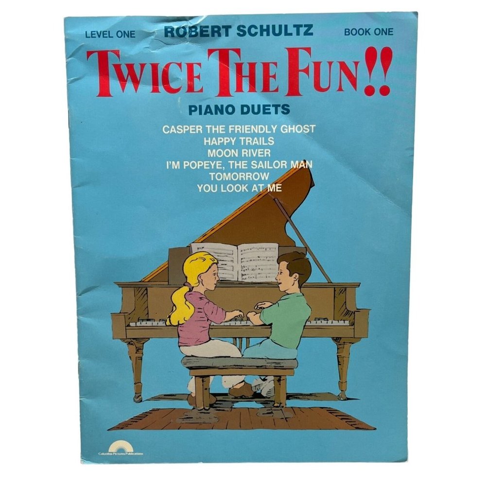 Twice the Fun Piano Duets Vintage Sheet Music Songbook Robert Schultz Book 1